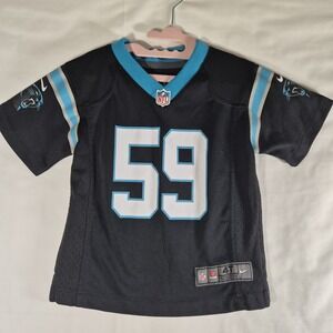 Carolina Panthers Luke Kuechly 59 Jersey Toddler 4T Nike NFL Black